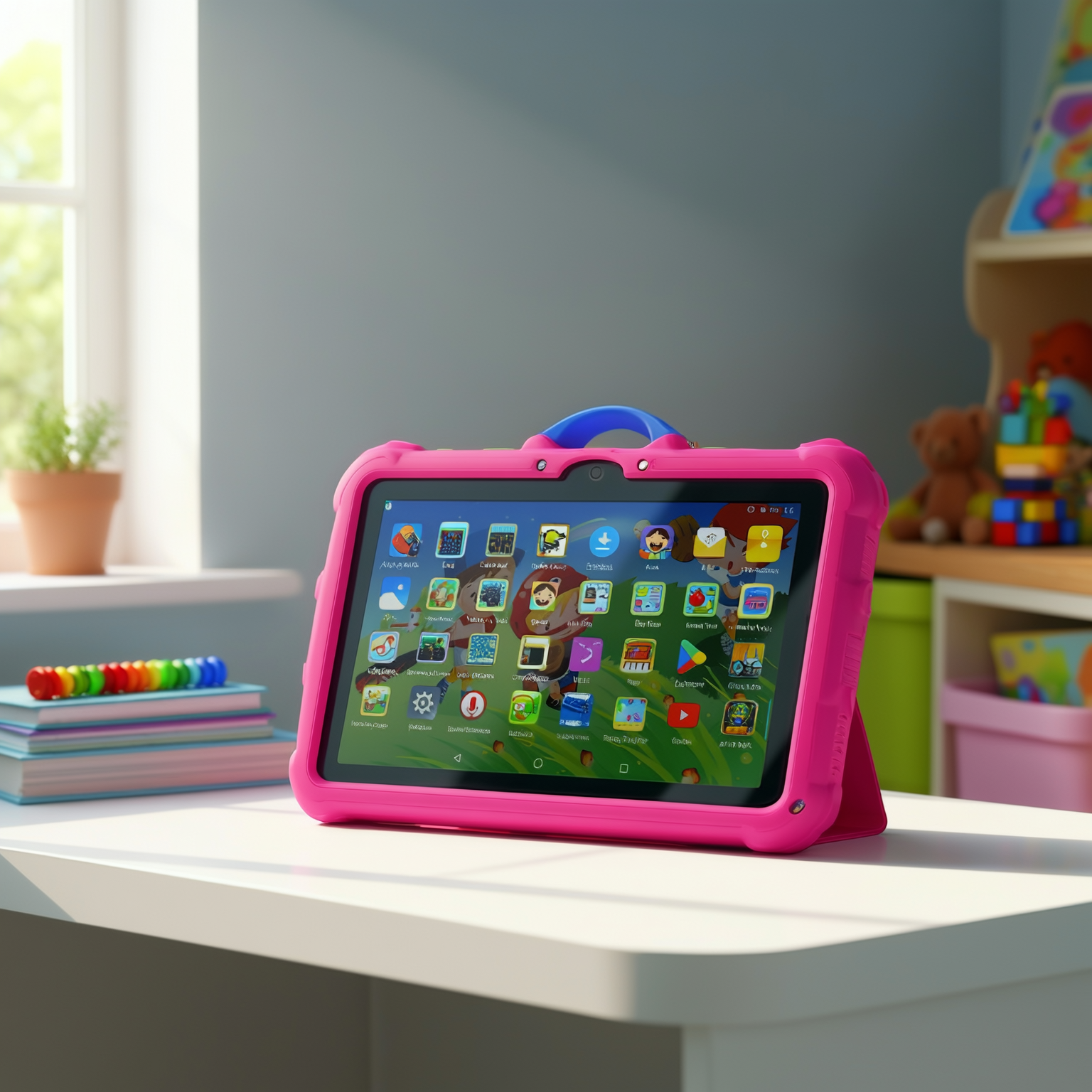 New WaveX™ Cartoon Pattern Kids 7 Inch Android Learning Education Games Tablets