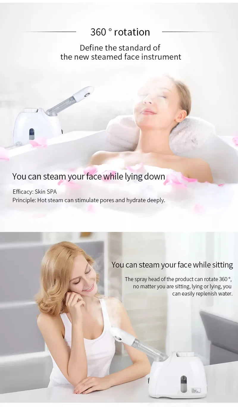 WaveX™ HydraOzone Facial Steamer – Warm Mist Home Spa