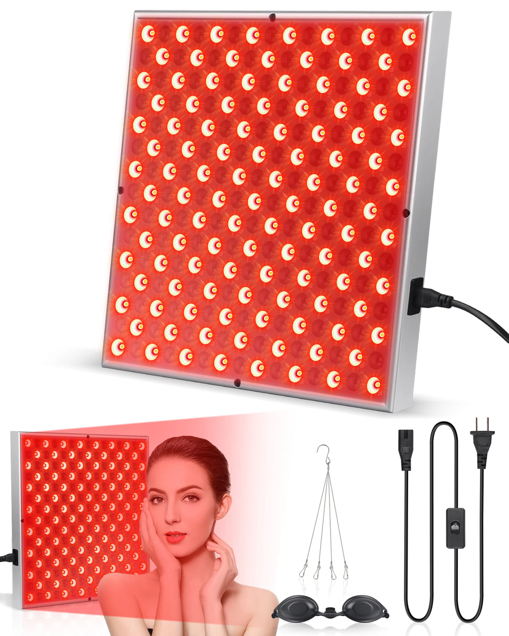 WaveX™ LED Red Light Therapy Panel – 225 LED Skin & Body Rejuvenation Lamp