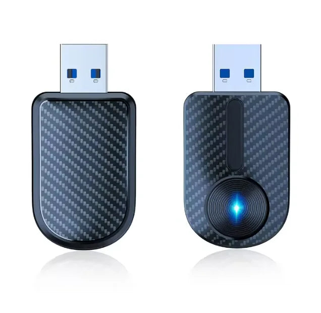 New WaveX™ 2 in 1 Wireless CarPlay Adapter&Android Auto Wireless Adapter, 5Ghz WiFi Type-C/USB Plug Play CarPlay Wireless