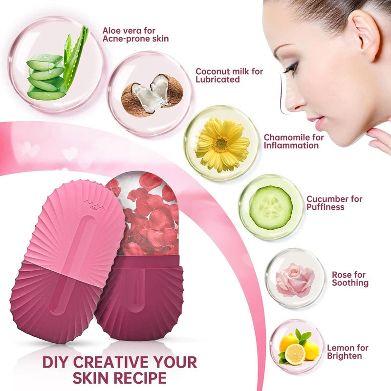 WaveX™ Ice Face Roller Ice Cube Beauty Massage Silicone Ice Mold