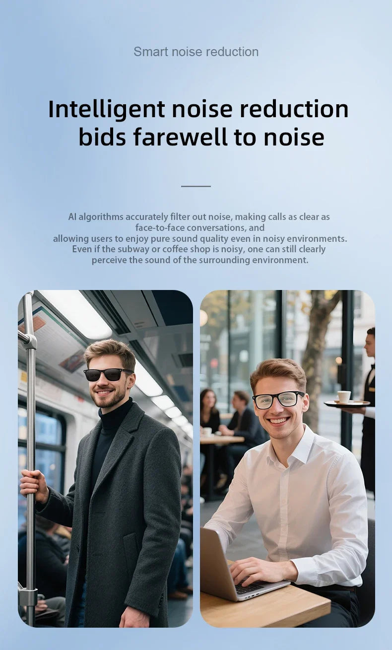 WaveX™ NovaLens Smart Glasses – Bluetooth Call & AI Sports Shades