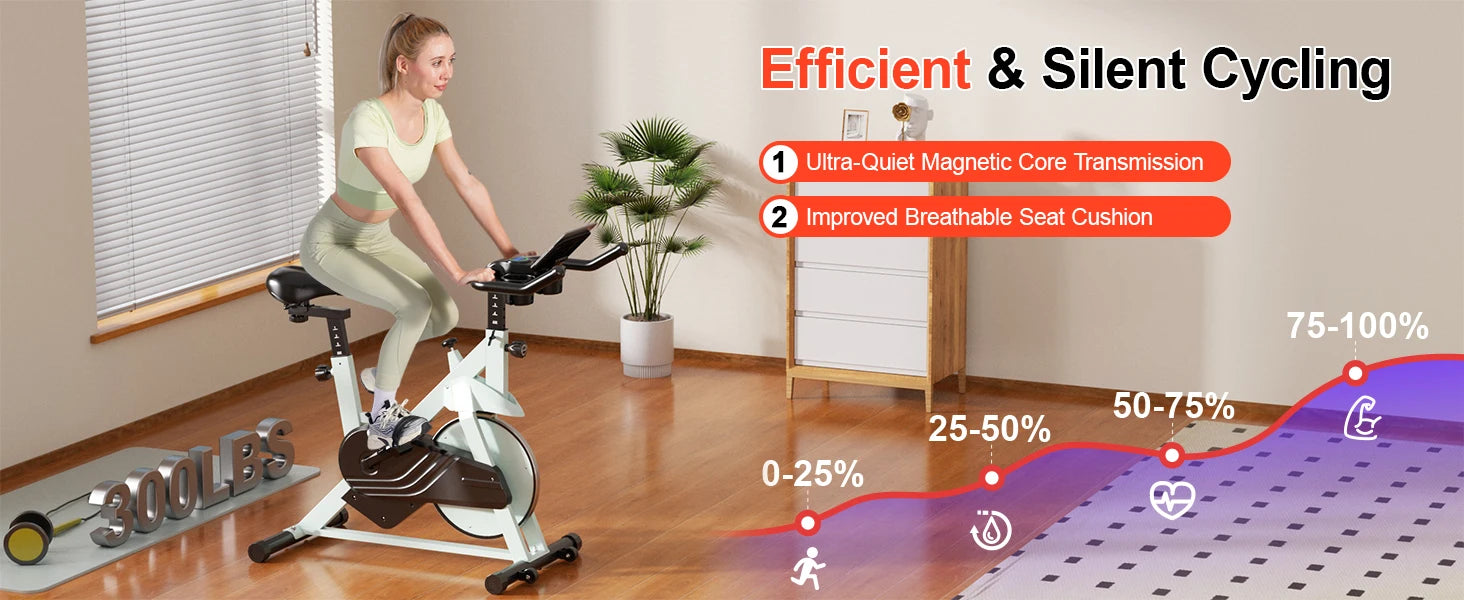 WaveX™ Superun 32-Level Magnetic Exercise Bike – Quiet Home Cycling