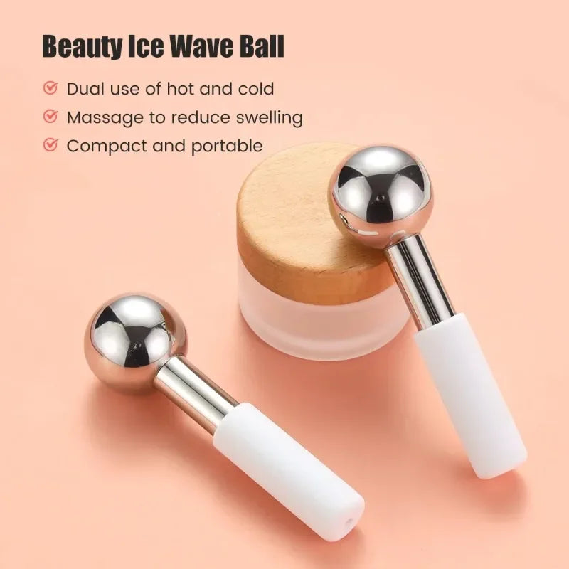 WaveX™ Stainless Steel Ice Globes Cooling Facial Sticks