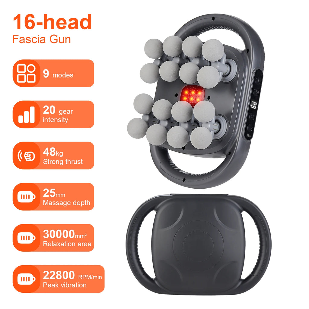 16-Head WaveX™ Body Massage Gun
