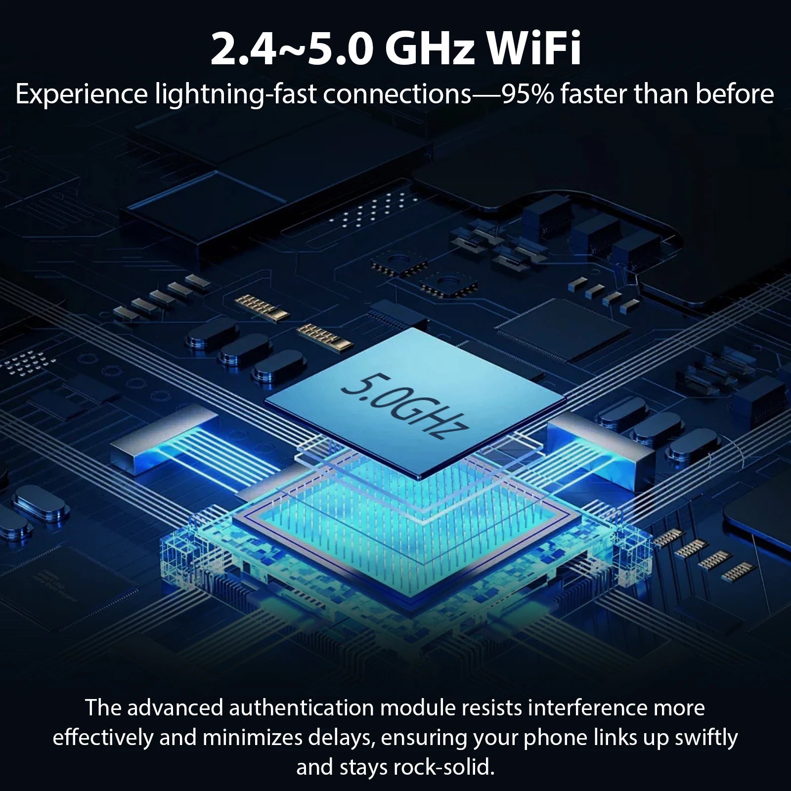 New WaveX™ 2 in 1 Wireless CarPlay Adapter&Android Auto Wireless Adapter, 5Ghz WiFi Type-C/USB Plug Play CarPlay Wireless