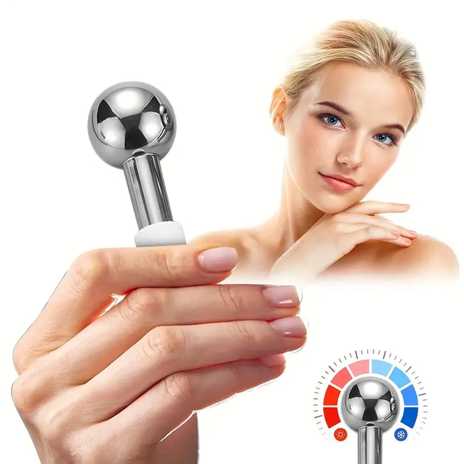 WaveX™ Stainless Steel Ice Globes Cooling Facial Sticks
