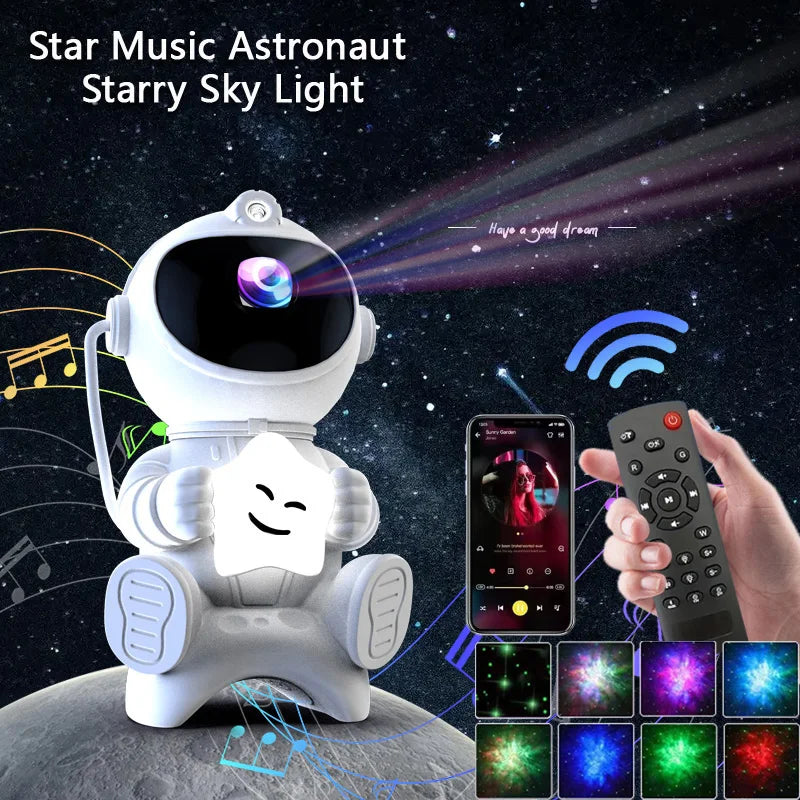 WaveX™ Astronaut LED Star Projector Night Light