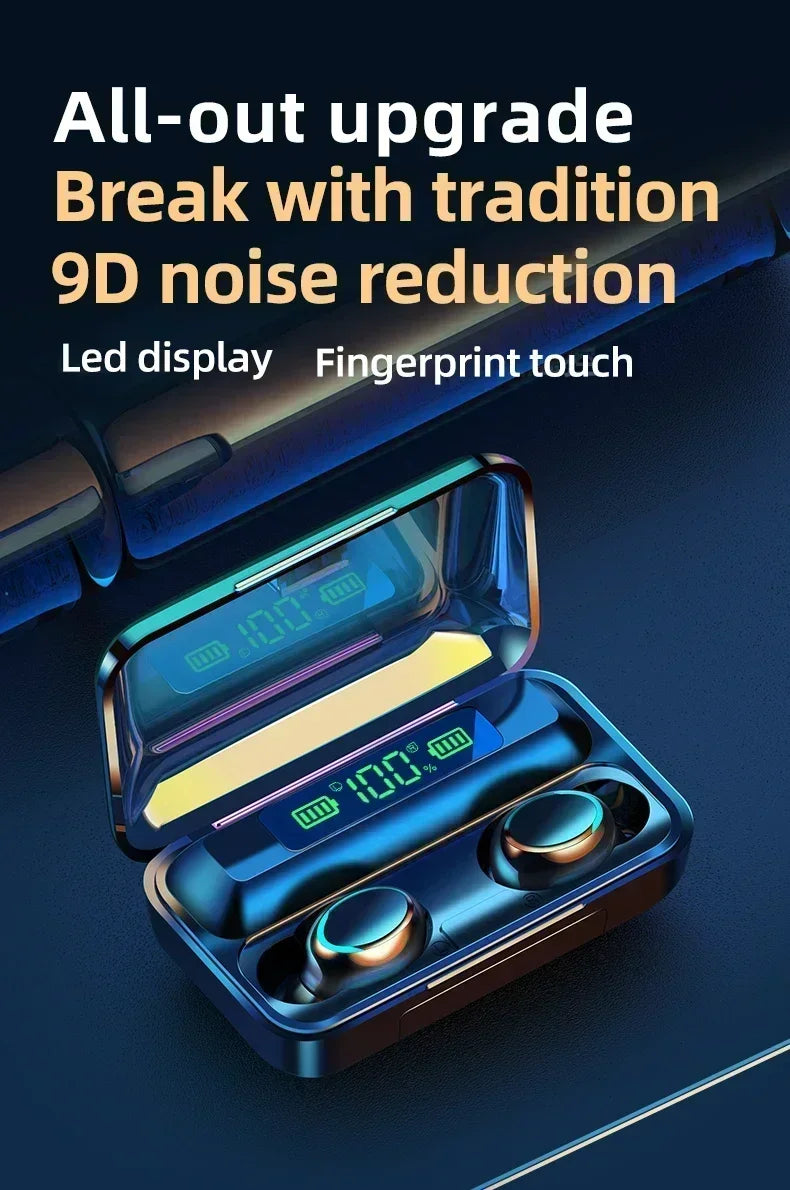 WaveX™ Wireless Earphones Bluetooth Stereo Headphones Noise Reduction Waterproof Earbuds