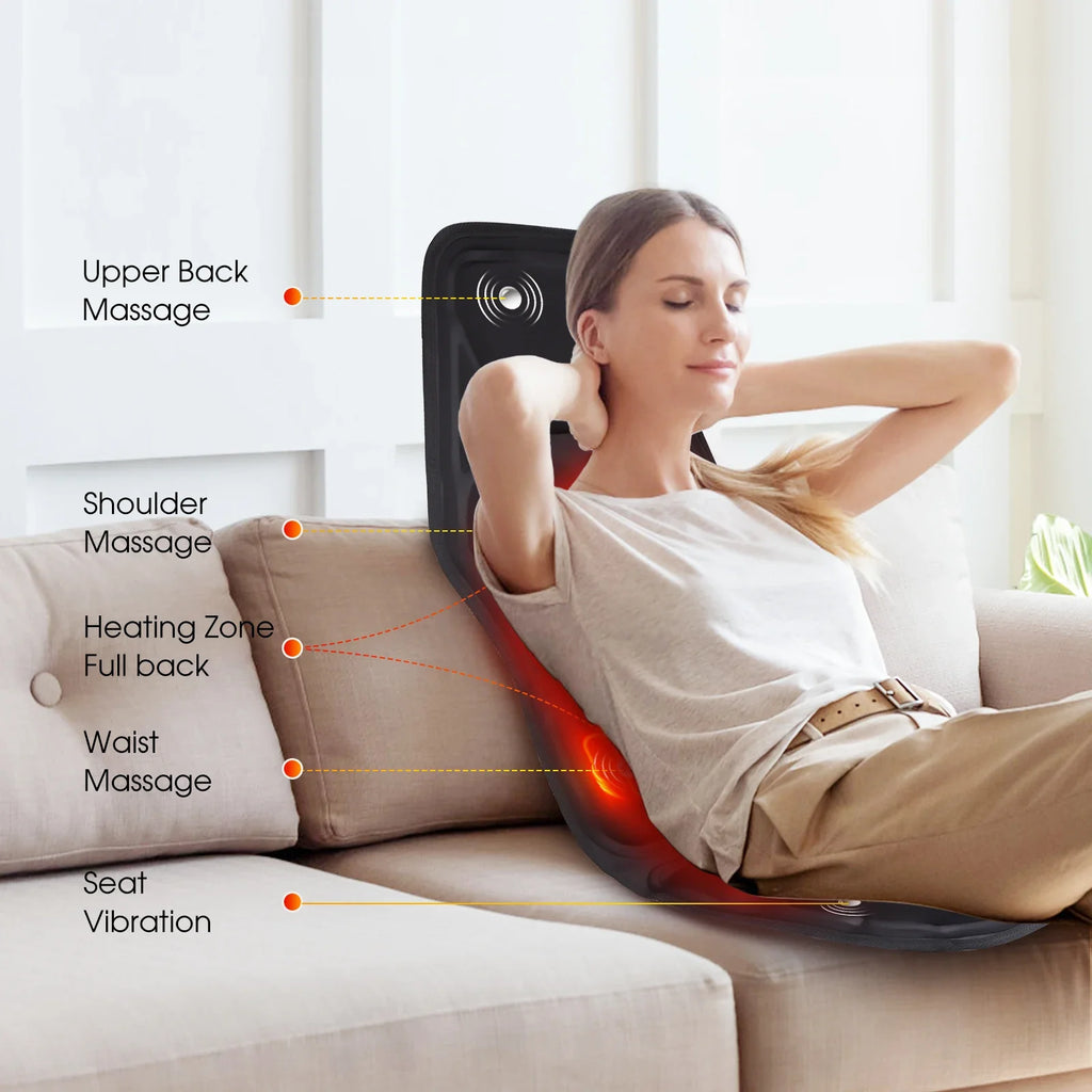 WaveX™ Electric Back Massager Infrared Full-Body Massage Chair Cushion