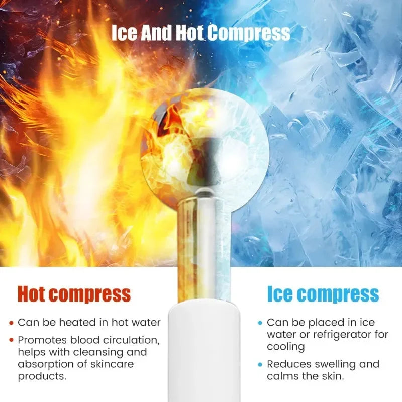 WaveX™ Stainless Steel Ice Globes Cooling Facial Sticks