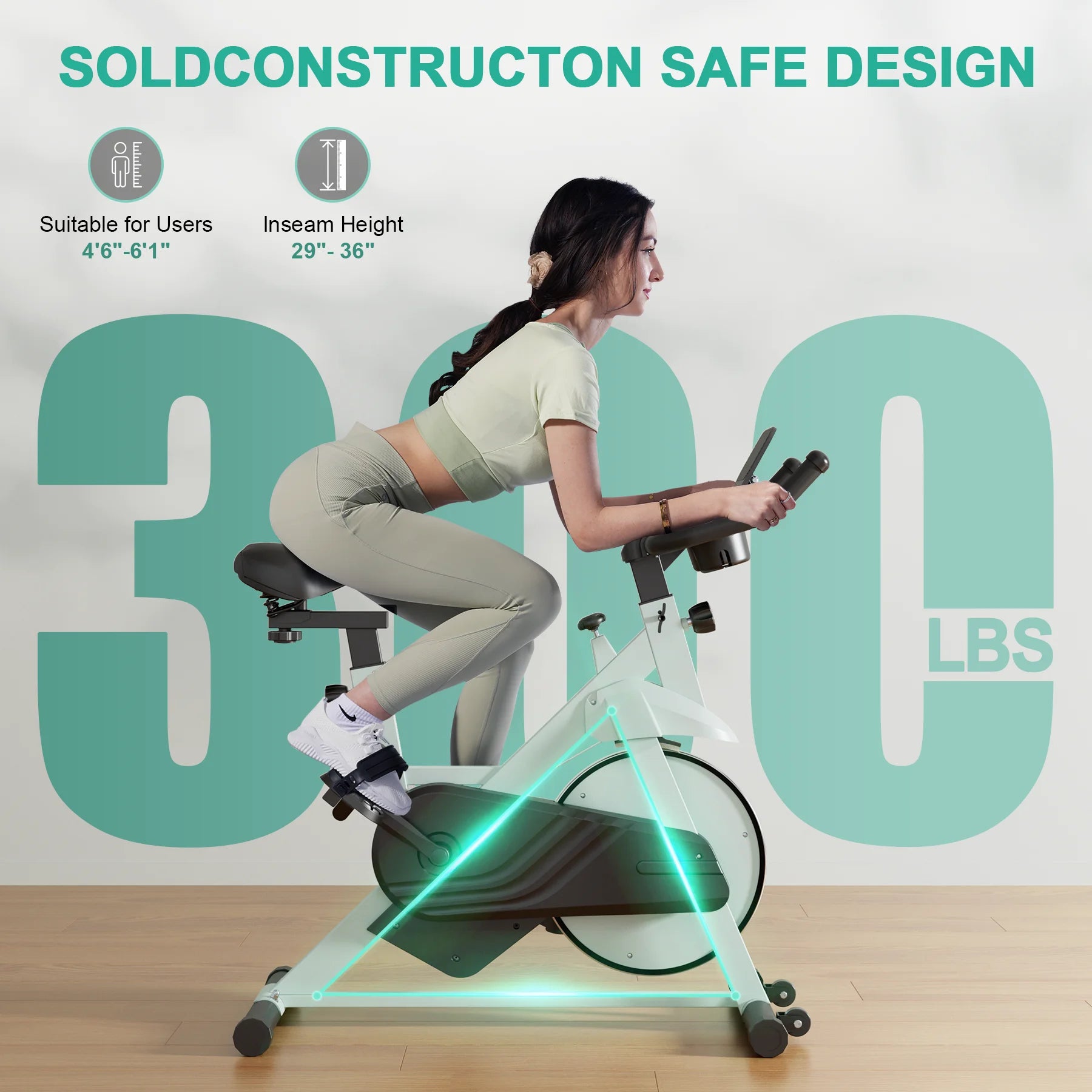 WaveX™ Superun 32-Level Magnetic Exercise Bike – Quiet Home Cycling