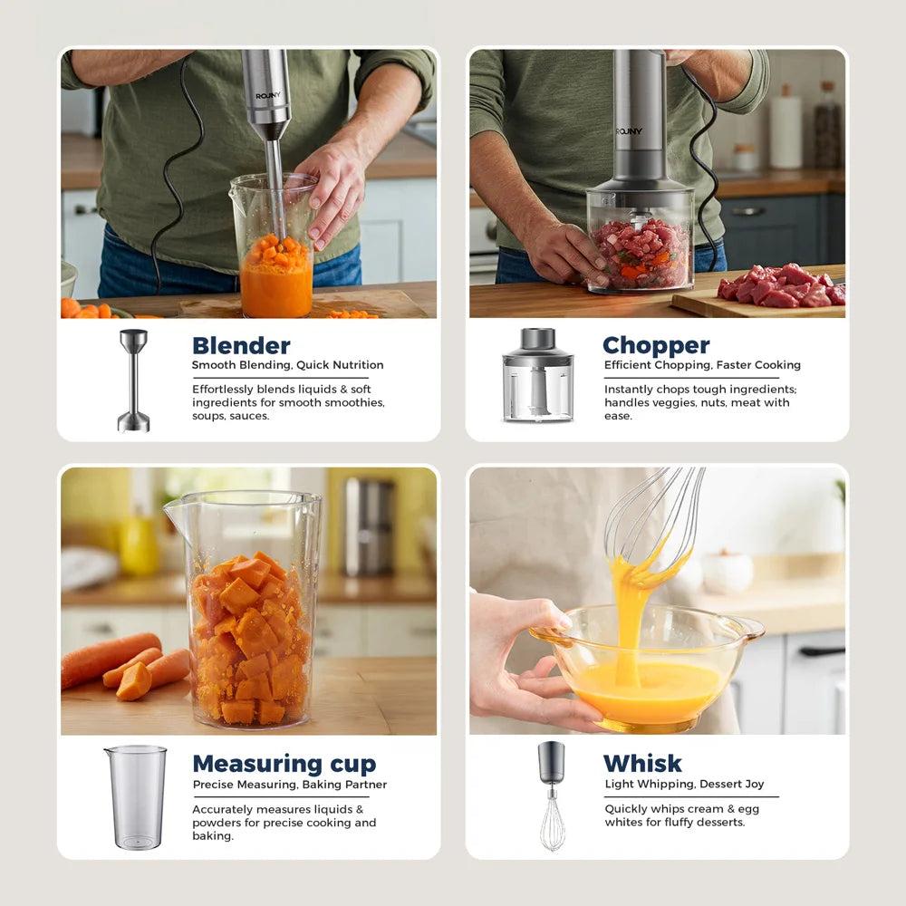 WaveX™ 4-in-1 Hand Immersion Blender 1000W