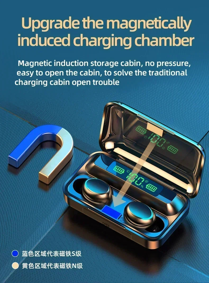 WaveX™ Wireless Earphones Bluetooth Stereo Headphones Noise Reduction Waterproof Earbuds