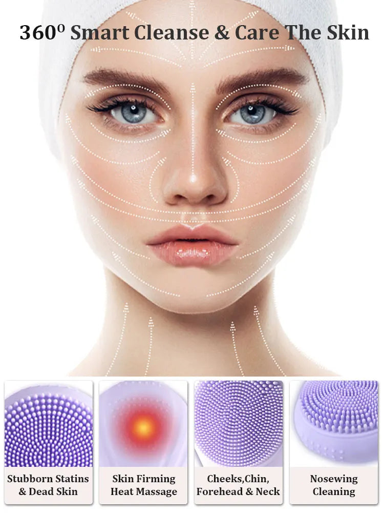 WaveX™ Sonic Waterproof Facial Cleansing Brush