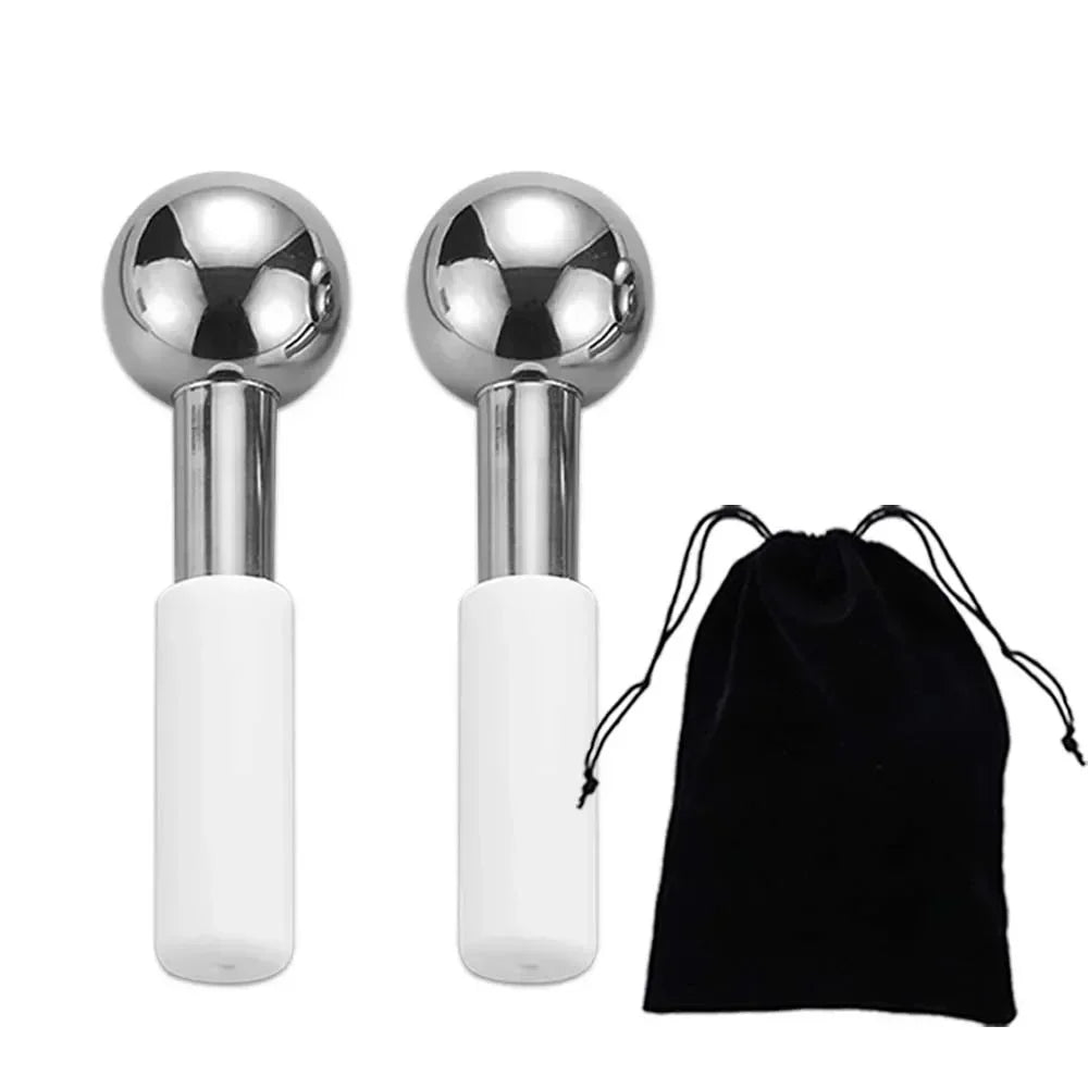 WaveX™ Stainless Steel Ice Globes Cooling Facial Sticks