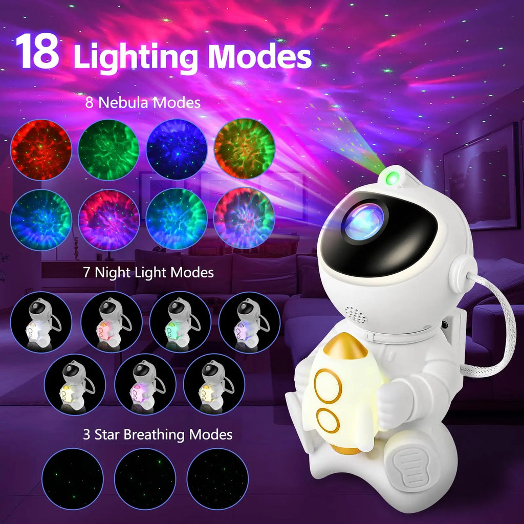 WaveX™ Astronaut LED Star Projector Night Light