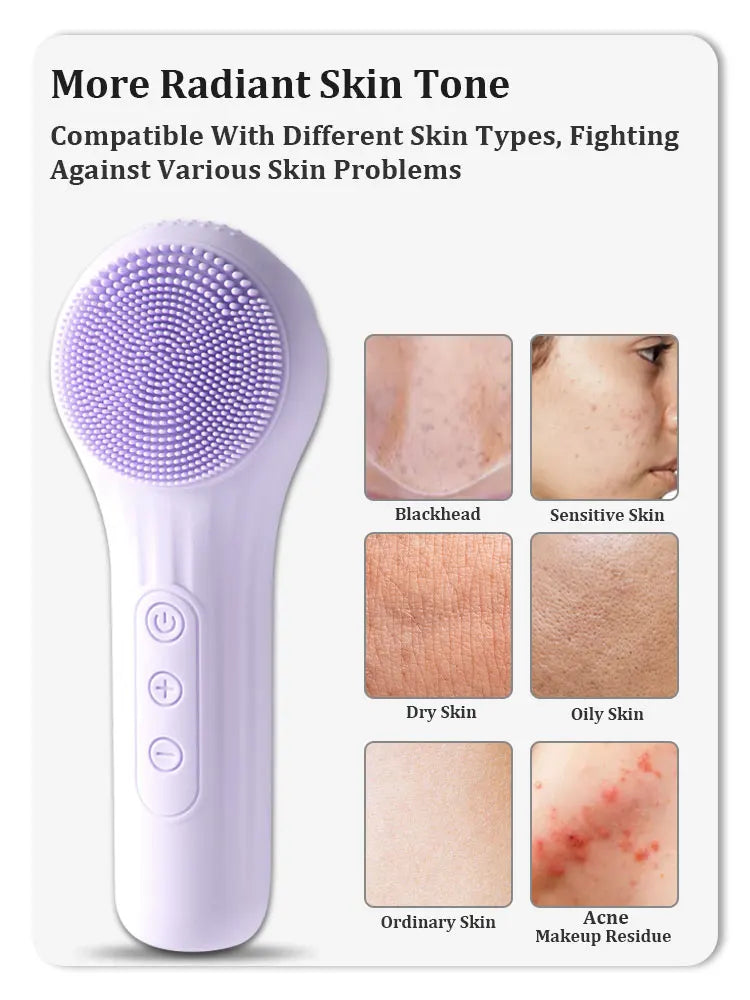 WaveX™ Sonic Waterproof Facial Cleansing Brush