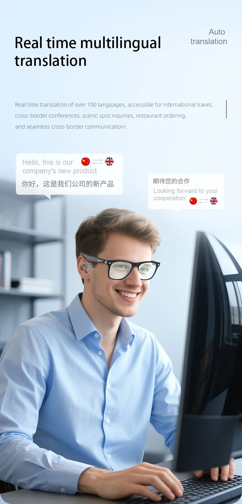 WaveX™ NovaLens Smart Glasses – Bluetooth Call & AI Sports Shades