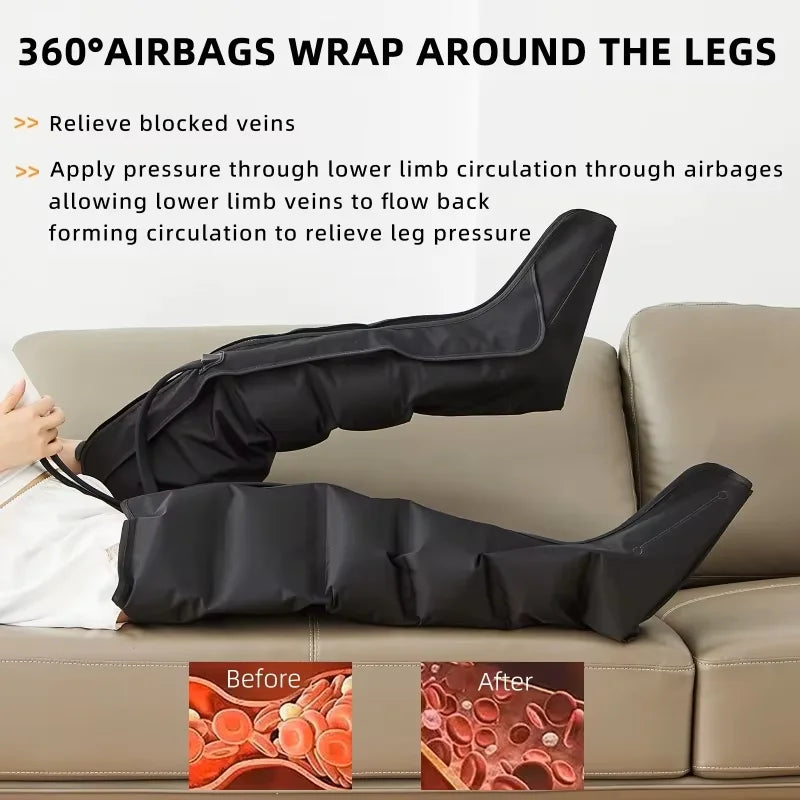 WaveX™ Electric Air Pressure Leg Massager Kneading with Remote Control
