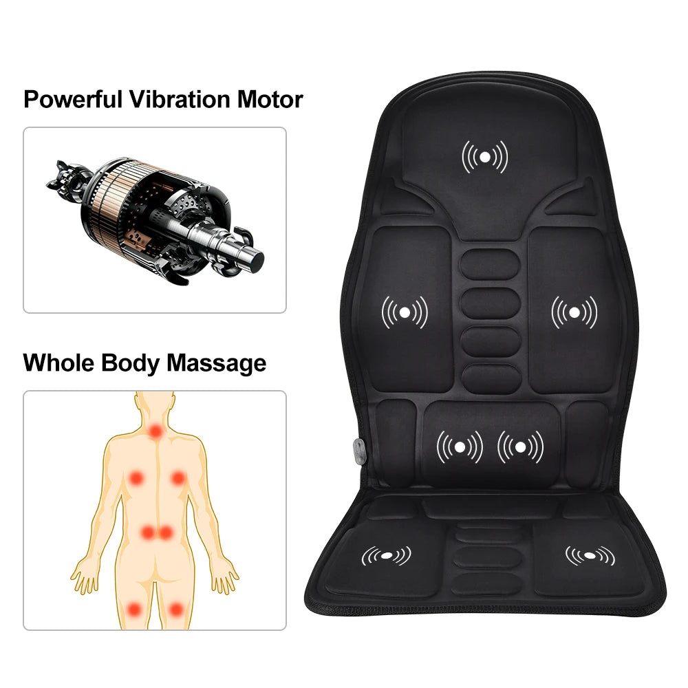 WaveX™ Electric Back Massager Infrared Full-Body Massage Chair Cushion