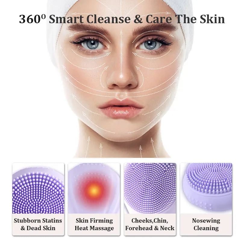 WaveX™ Sonic Waterproof Facial Cleansing Brush