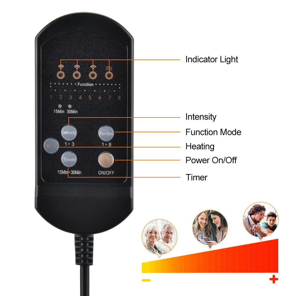 WaveX™ Electric Back Massager Infrared Full-Body Massage Chair Cushion