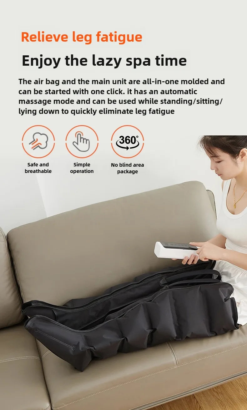WaveX™ Electric Air Pressure Leg Massager Kneading with Remote Control