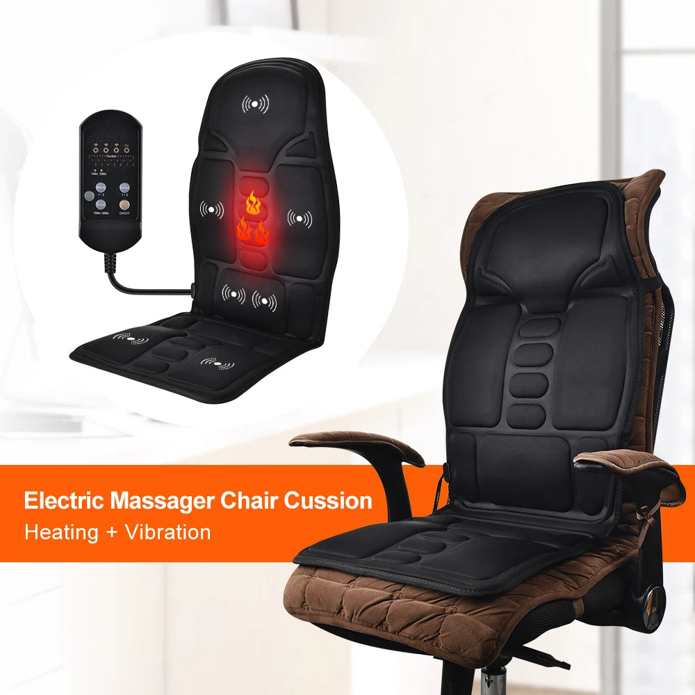 WaveX™ Electric Back Massager Infrared Full-Body Massage Chair Cushion