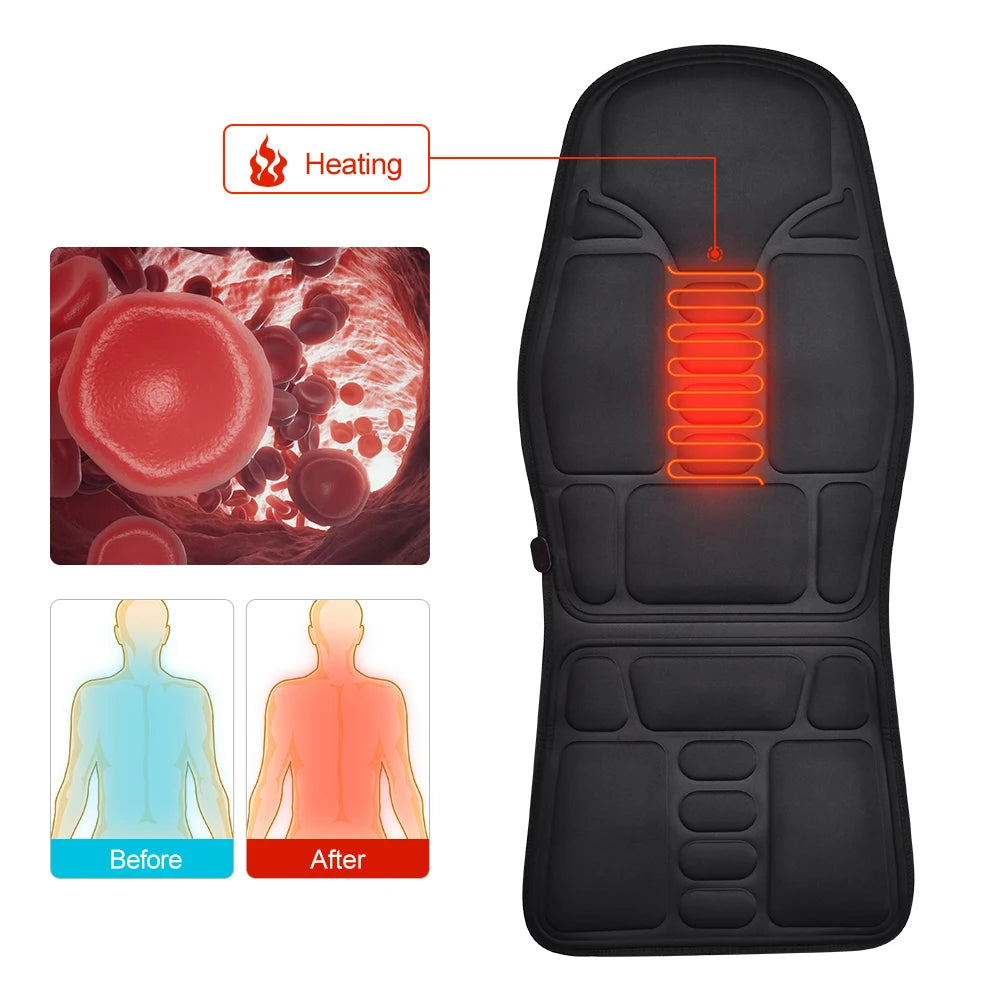 WaveX™ Electric Back Massager Infrared Full-Body Massage Chair Cushion
