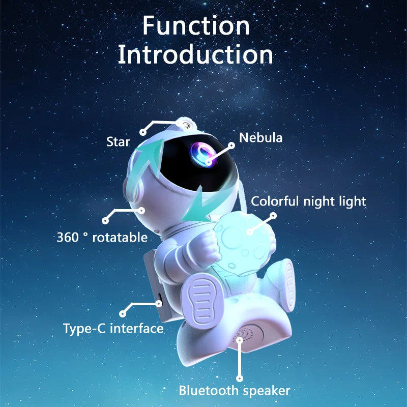 WaveX™ Astronaut LED Star Projector Night Light