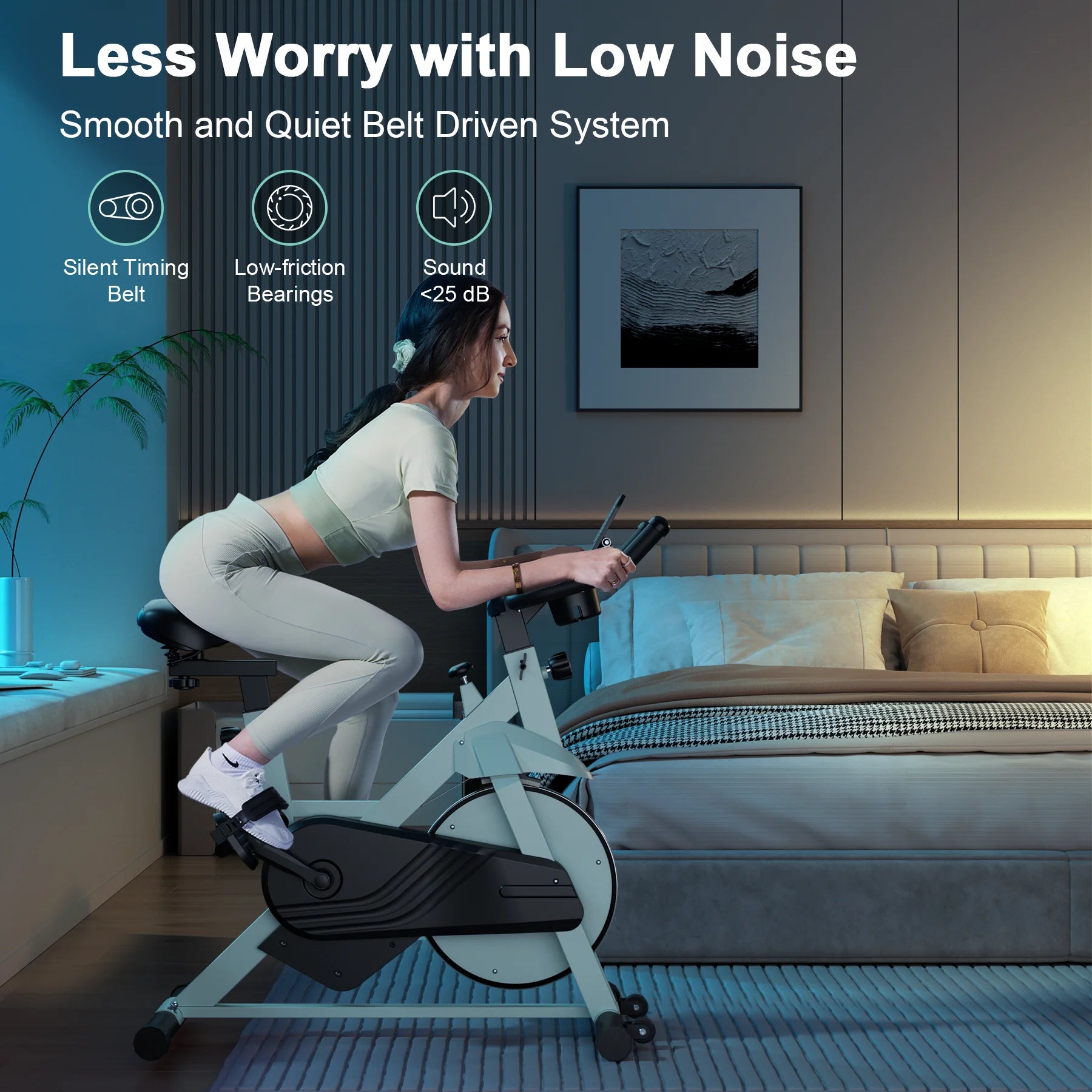 WaveX™ Superun 32-Level Magnetic Exercise Bike – Quiet Home Cycling