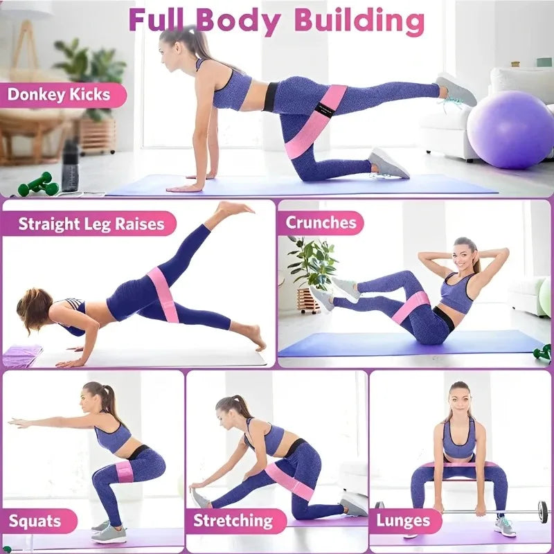 WaveX™ Fabric Booty Bands – 3-Piece Glute & Thigh Set