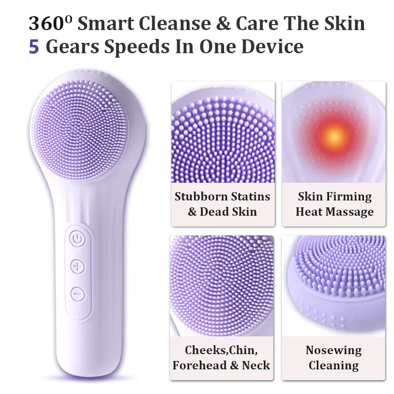 WaveX™ Sonic Waterproof Facial Cleansing Brush