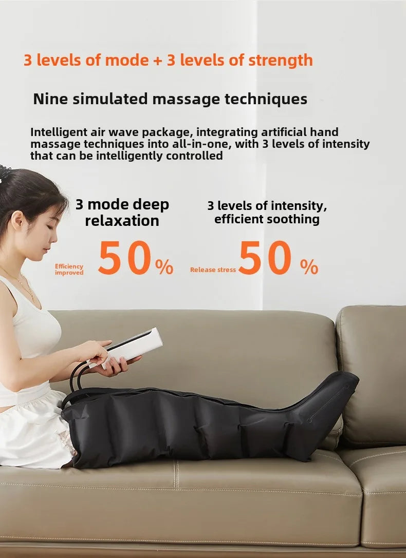 WaveX™ Electric Air Pressure Leg Massager Kneading with Remote Control